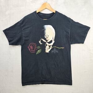 Vintage Alchemy Battle Dress T-Shirt Mens Medium Skull Rose Heavy Metal Gothic